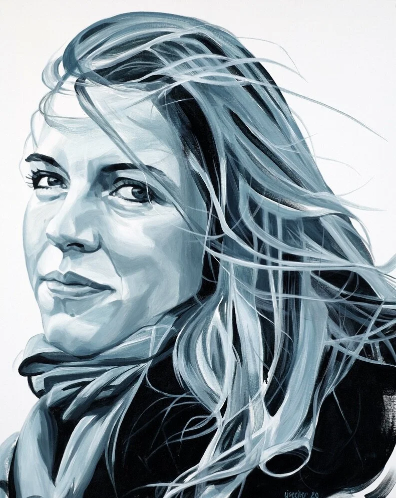 Stine Pilgaard, 2020, akryl på lærred, 100 x 80 cm