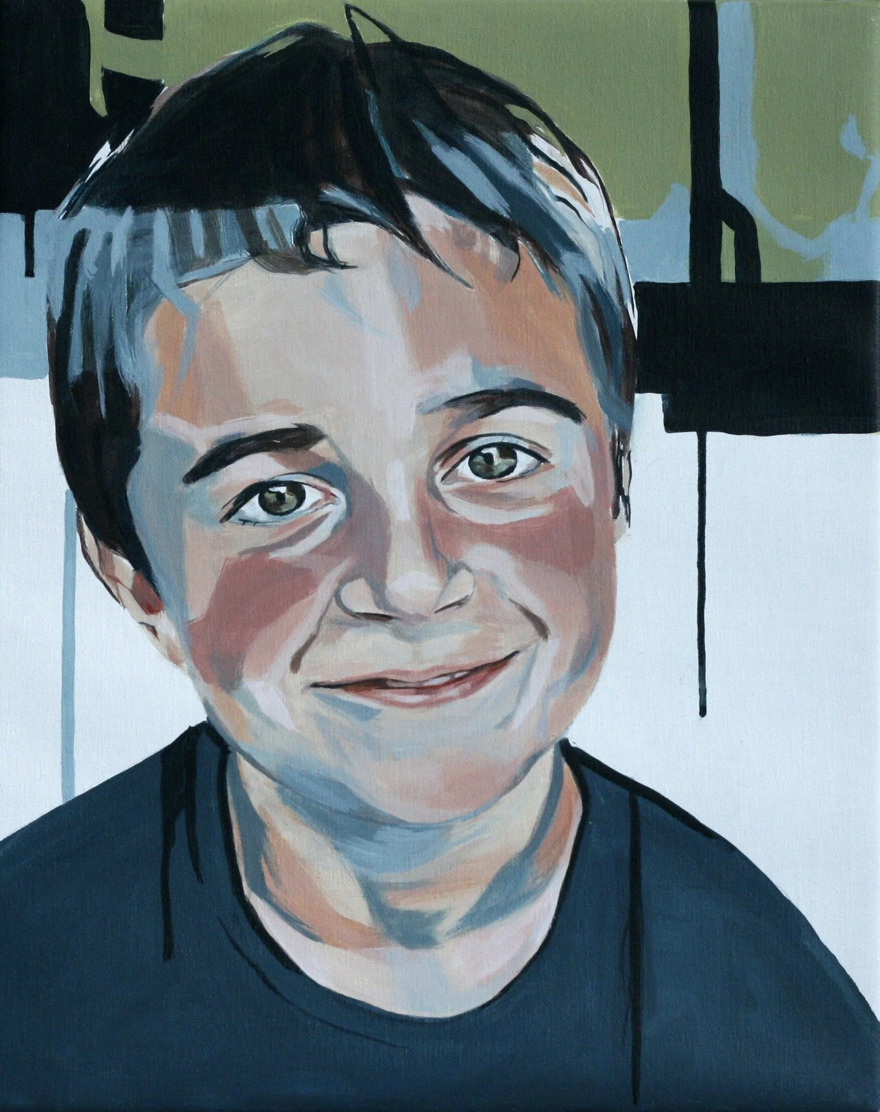 Anton, 2009,
akryl på lærred,
50 x 40 cm