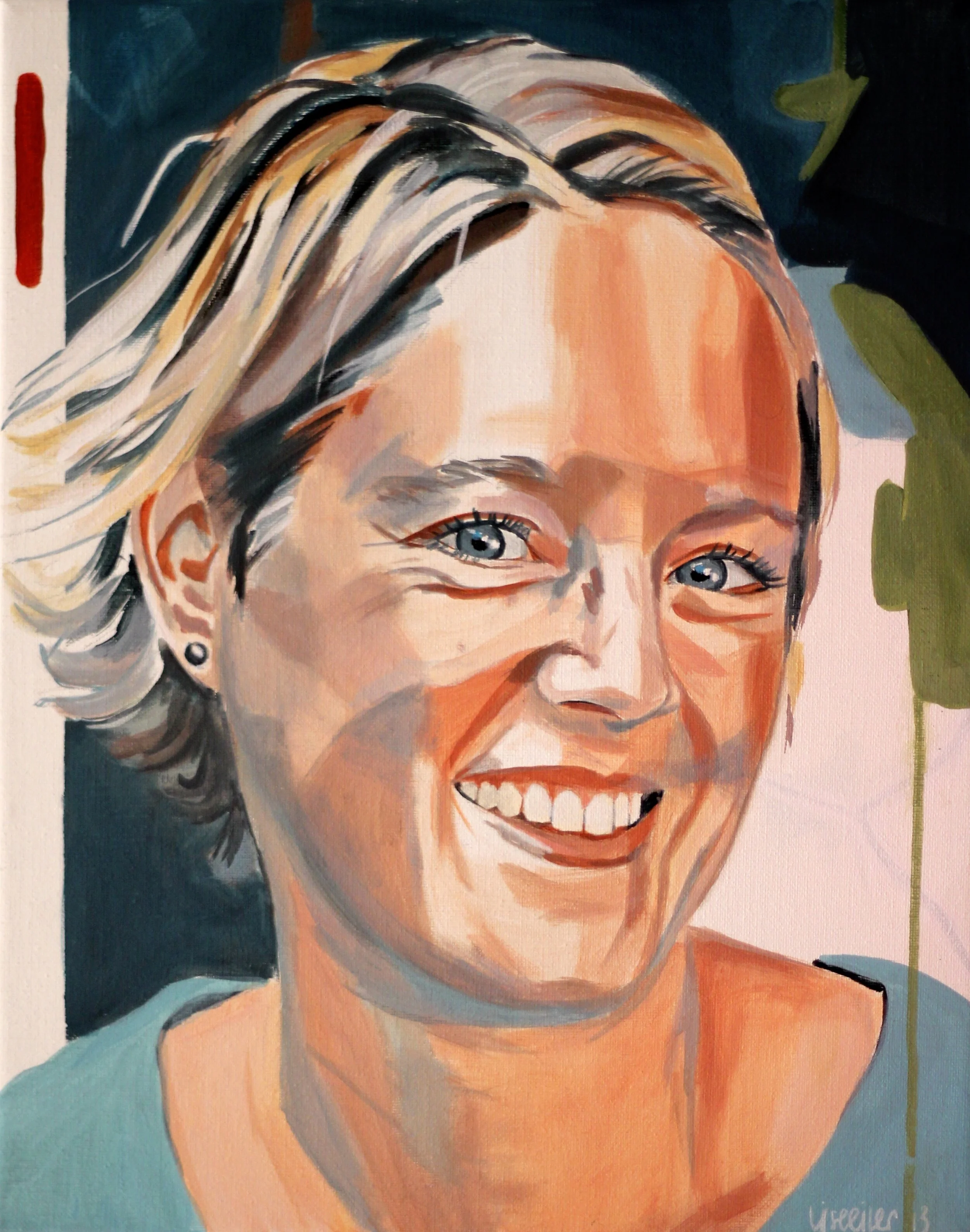 Ellinor, 2013,
akryl på lærred,
50 x 40 cm