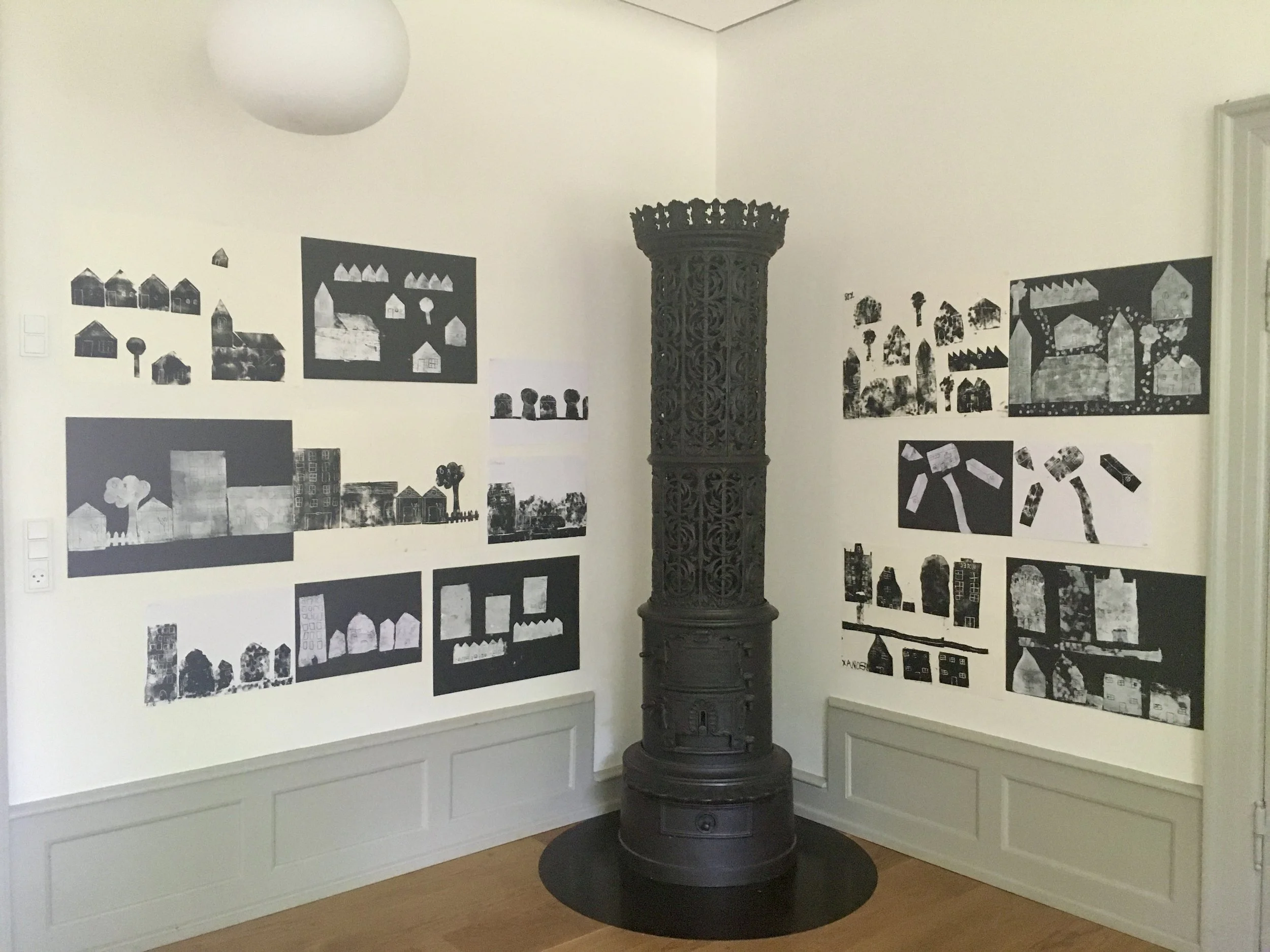 Sommercamp, Rødovregård, 2021. Et hjørne af den afsluttende udstilling.