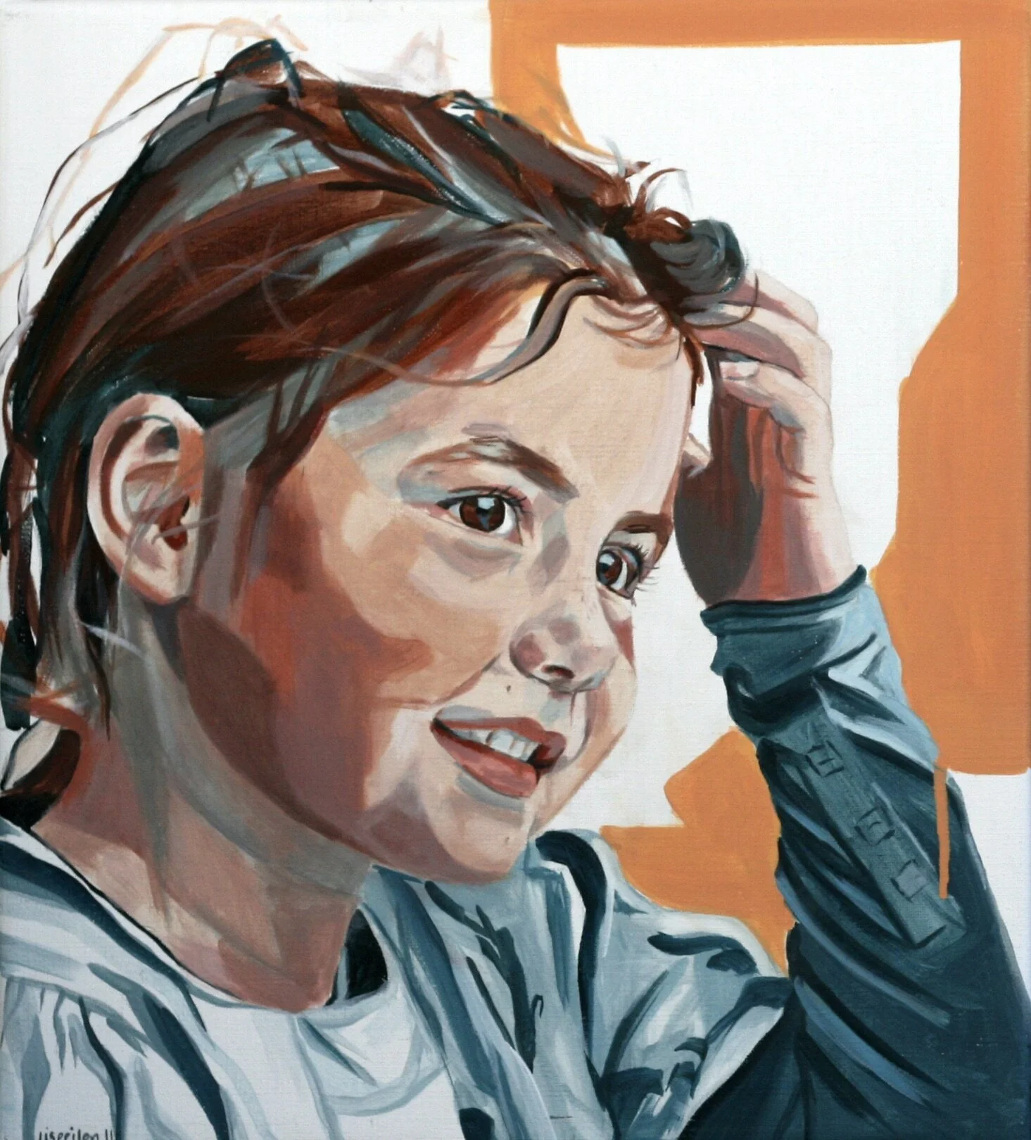 Cecilie, 2011,
akryl på lærred,
50 x 45 cm