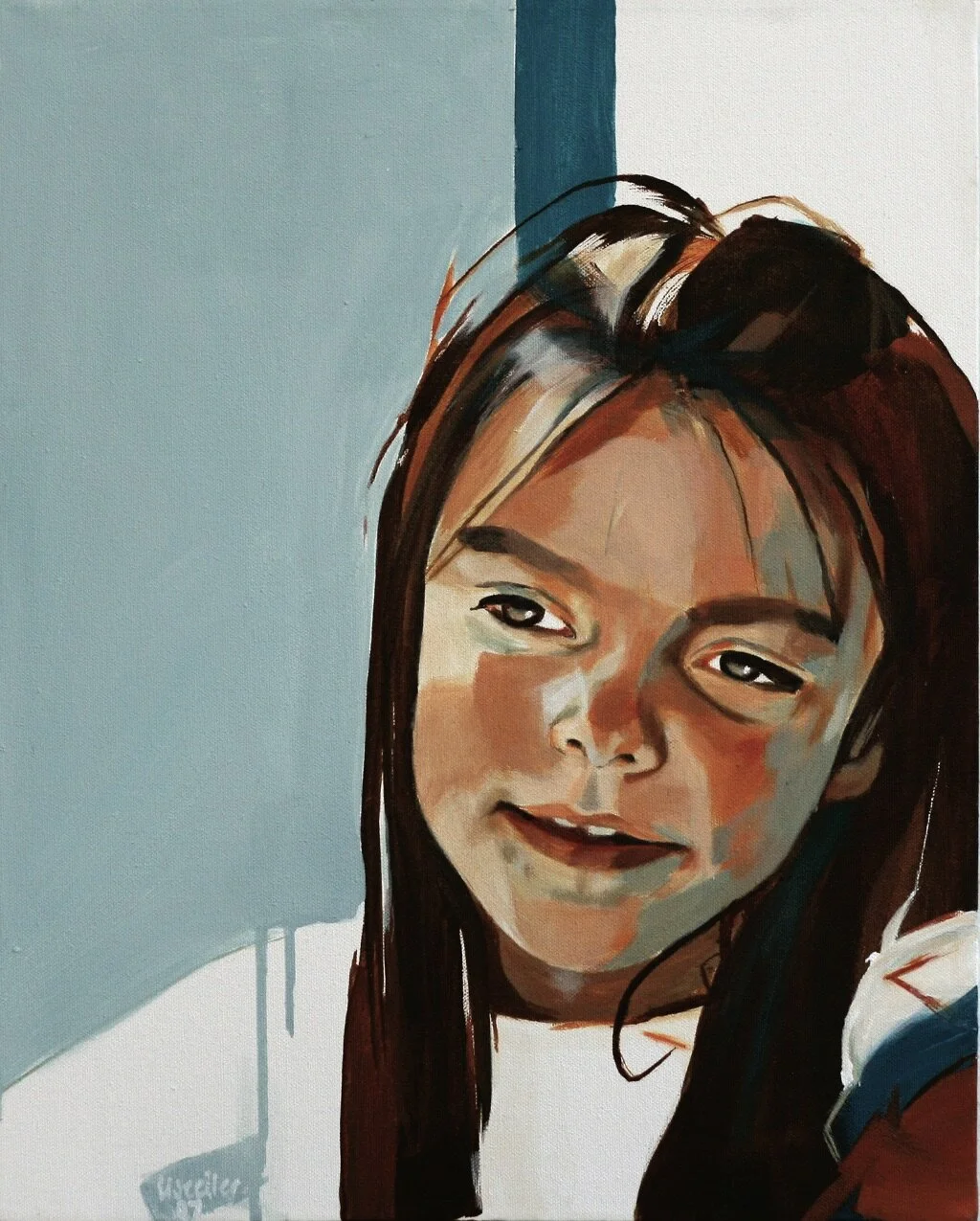 Nikoline, 2007,
akryl på lærred,
50 x 40 cm