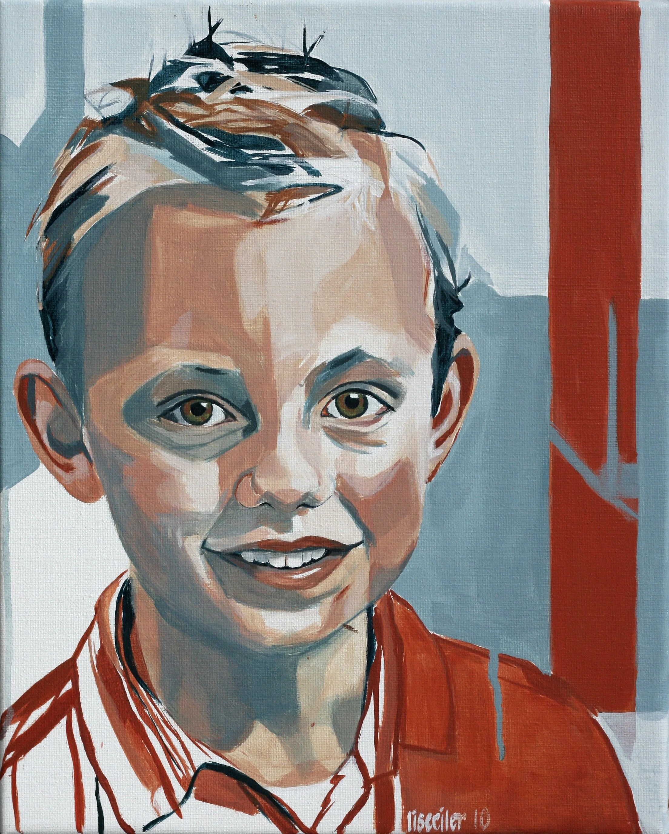 Kristoffer, 2010,
akryl på lærred,
50 x 40 cm