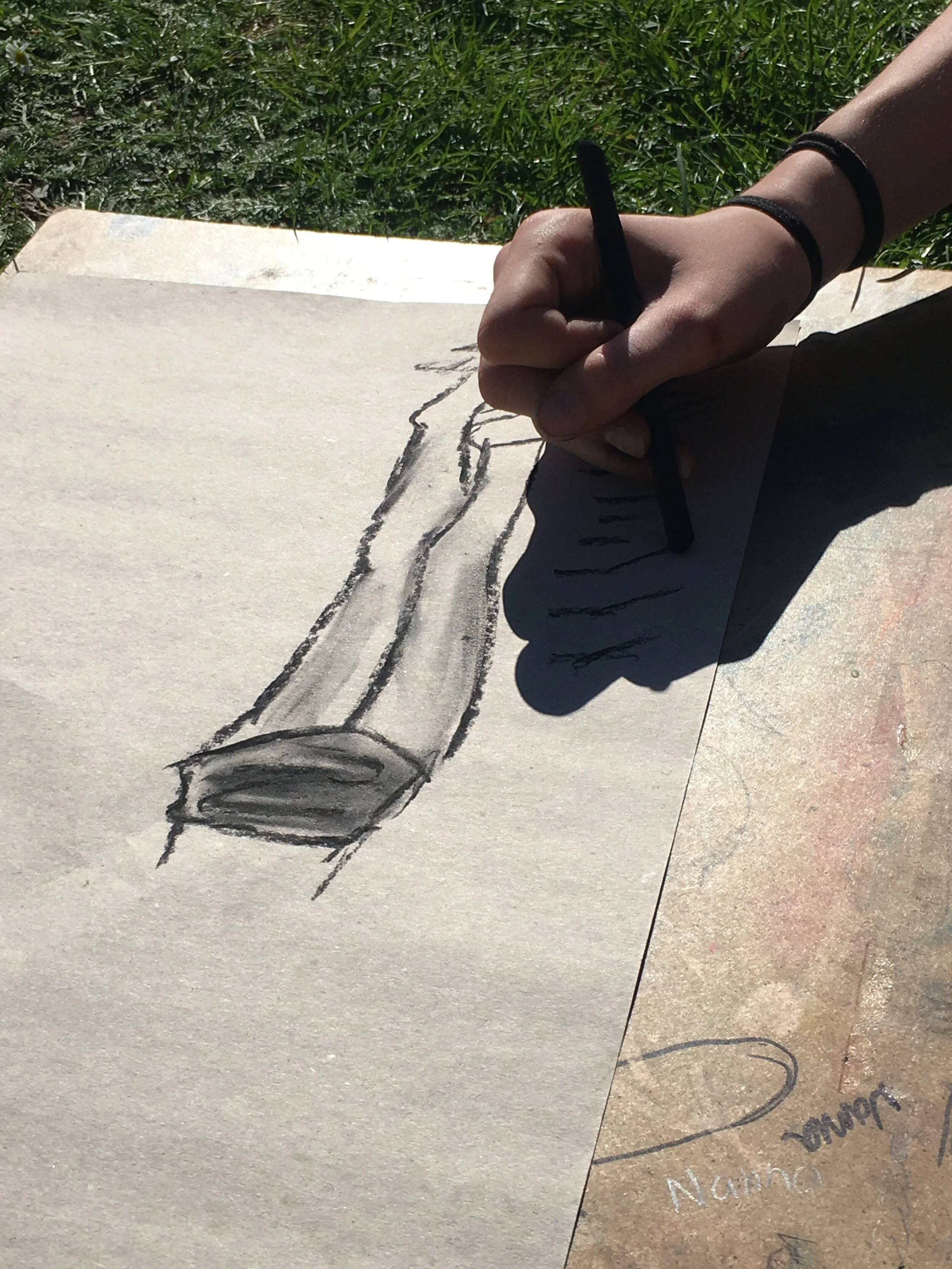 Billedskole, kultegning i det Nørrebroparken