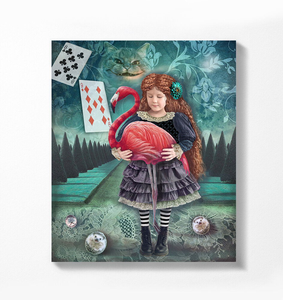 Alice with the flamingo canvas.jpg