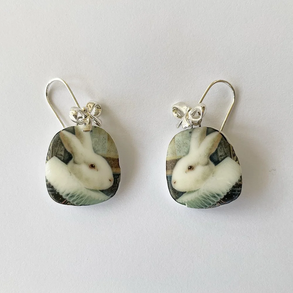Earrings White Rabbit