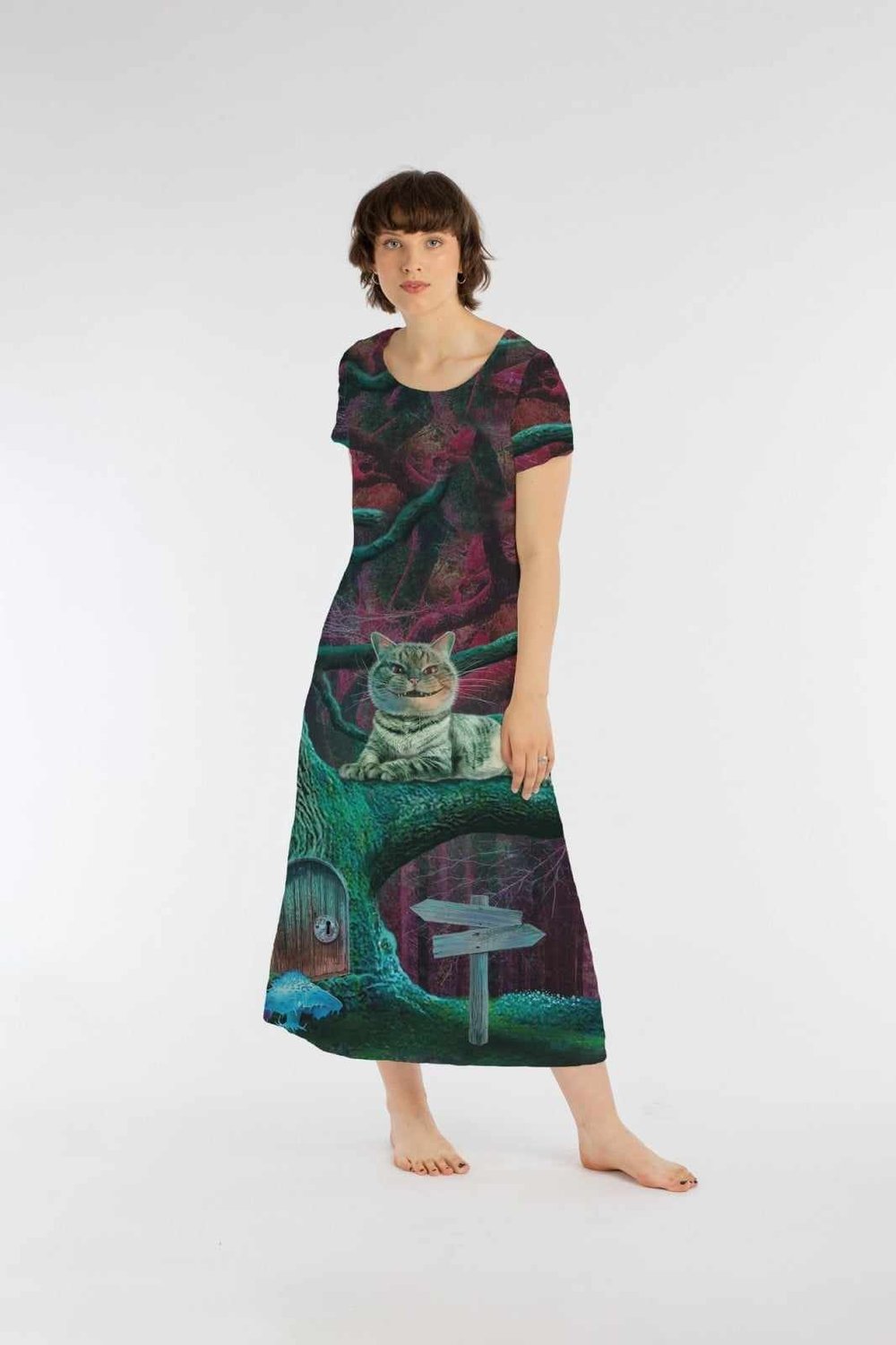 Maxi dress Cheshire Cat  Made Balbat Art