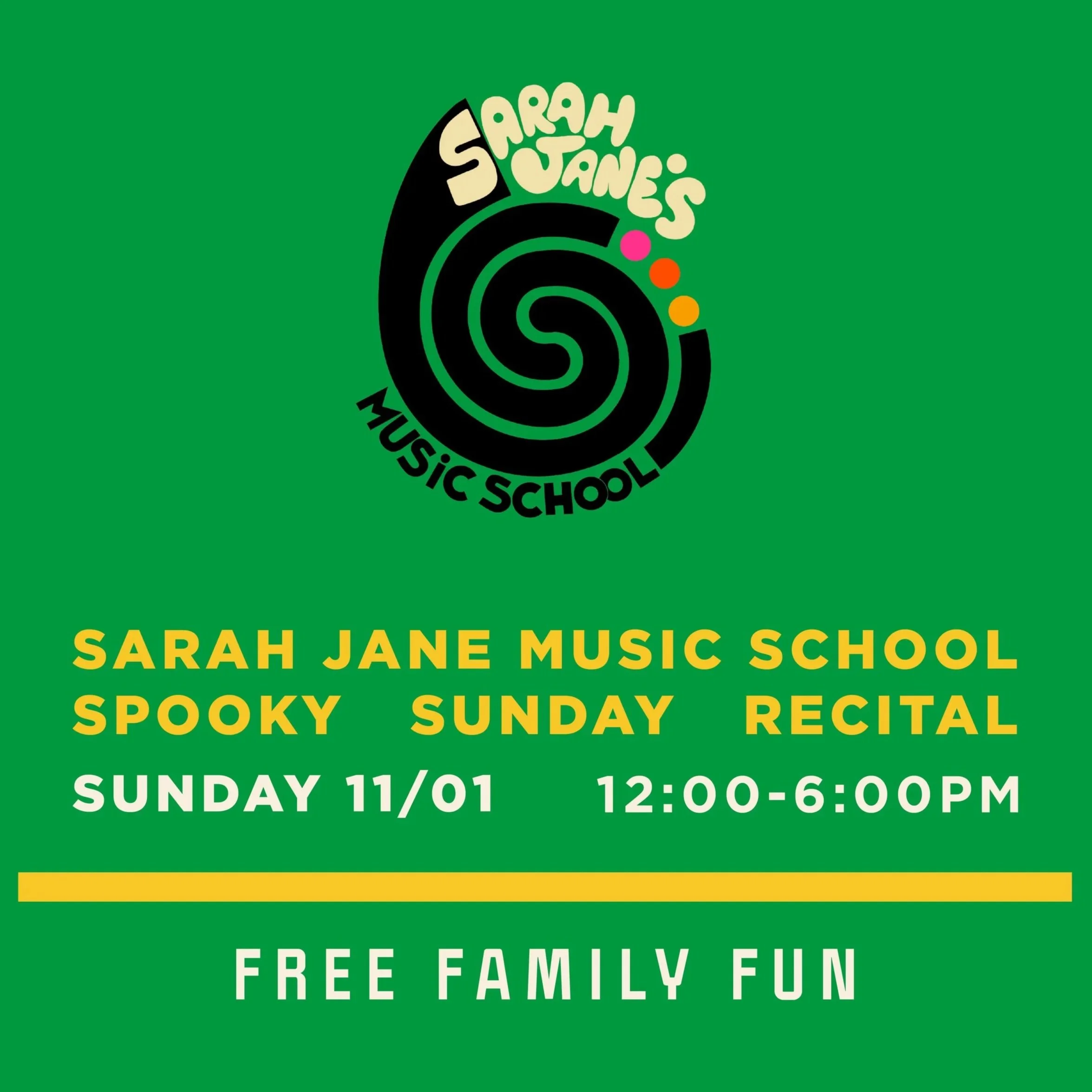 SARAH JANE MUSIC SCHOOL SPOOKY SUNDAY RECITAL 