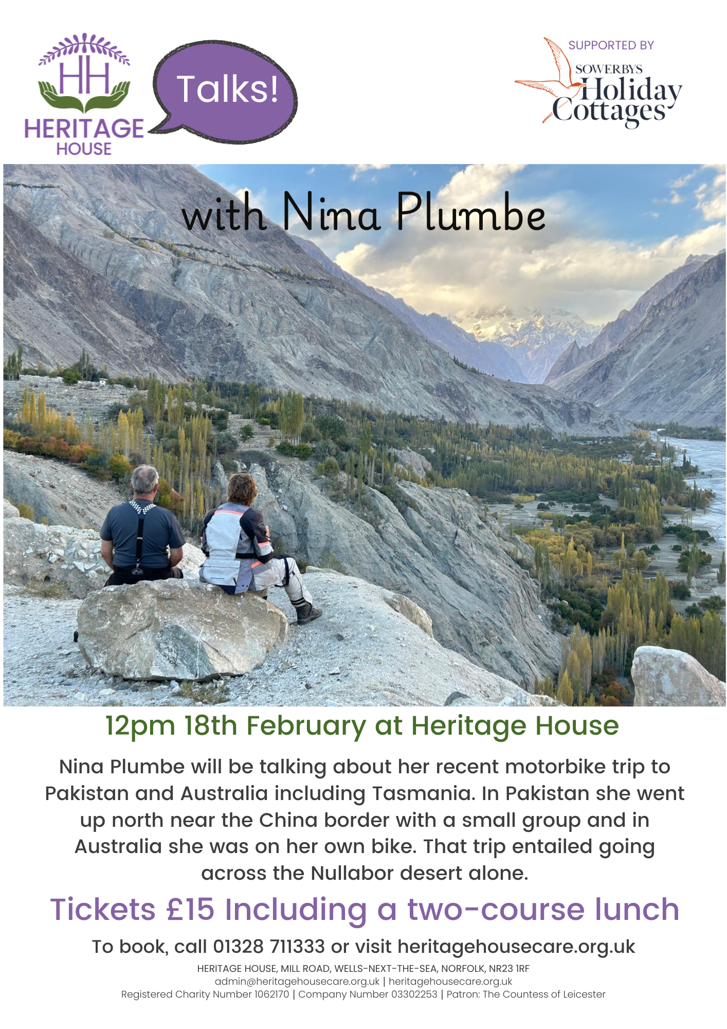 HH Talks with Nina Plumbe and tales from her recent Motorbike Adventrures!