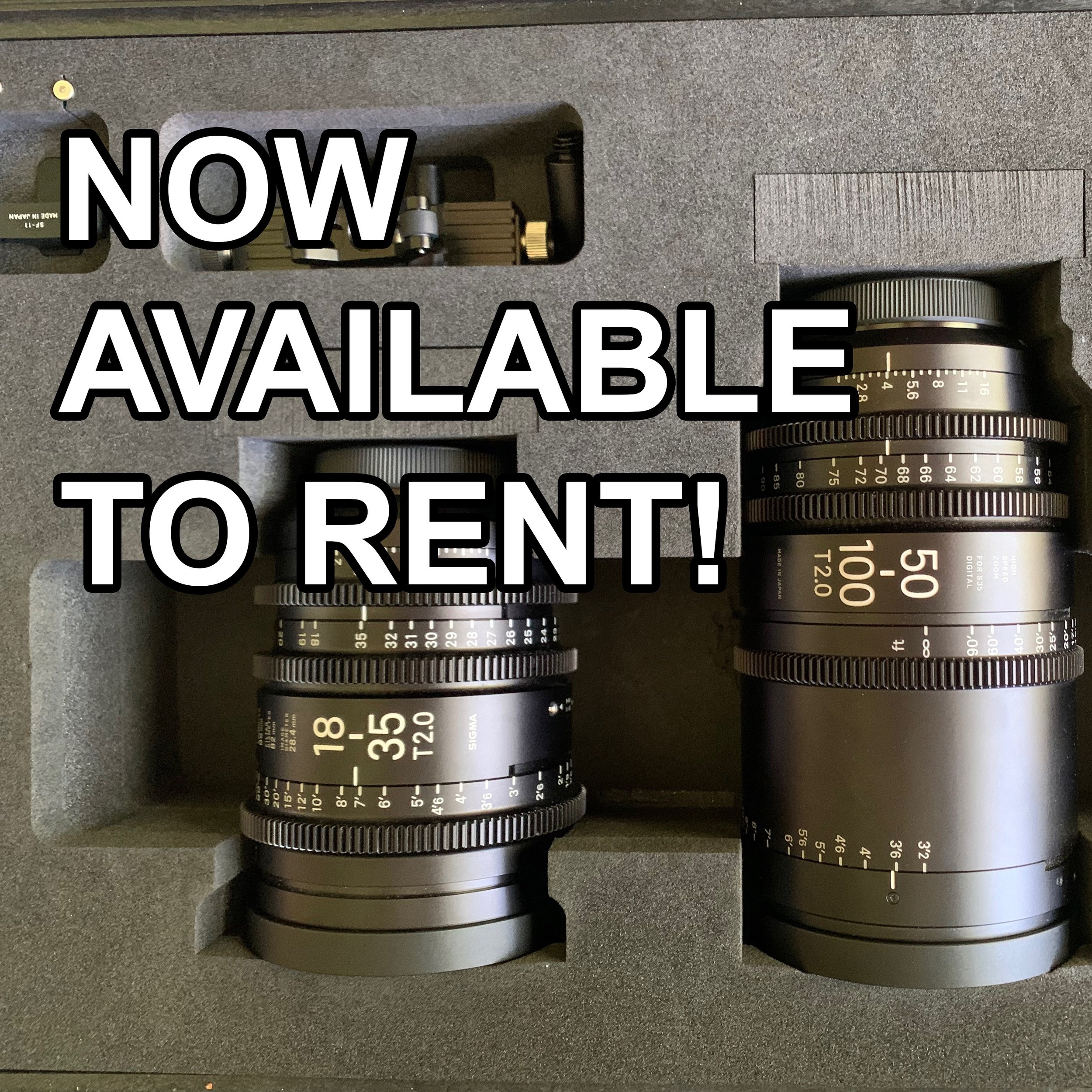 Sigma Cine Zoom set - now available to rent! 
.
.
We have had a lot of people asking about renting these lenses, so I have finally put together a place where you can rent some of our gear. More stuff will be coming soon, but first up is my favorite s