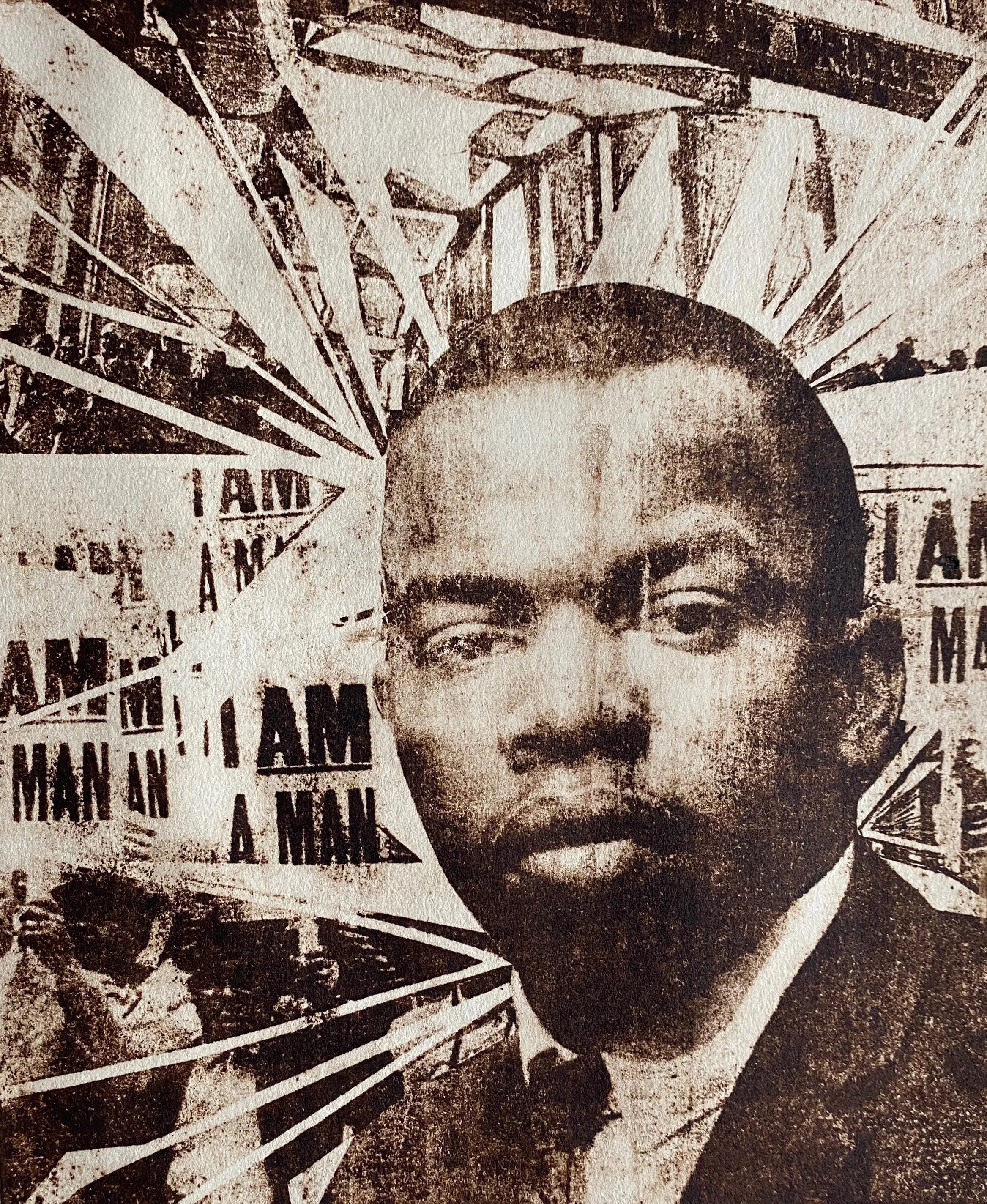 I Am A Man, 8" x 10". Paper Lithograph Print, 2020