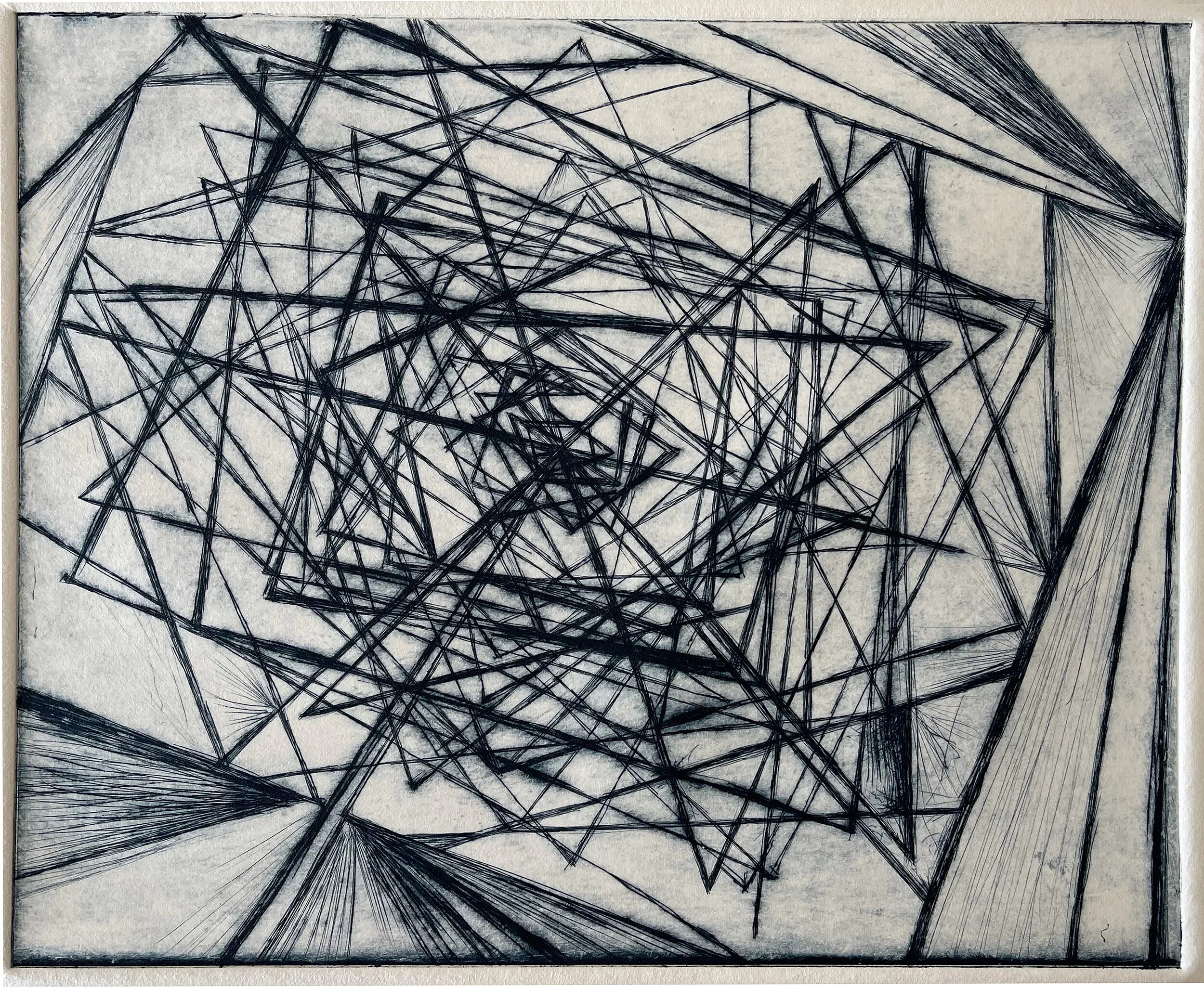 See The End, 8" x 10". Drypoint Print, 2021.