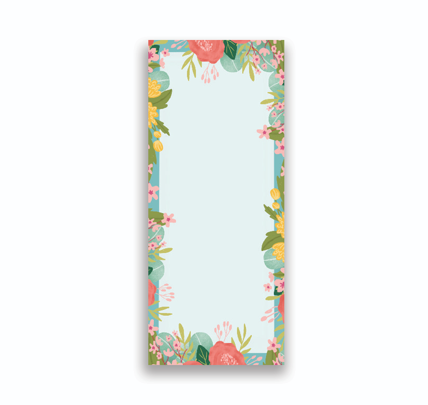 Blue Floral Notepad