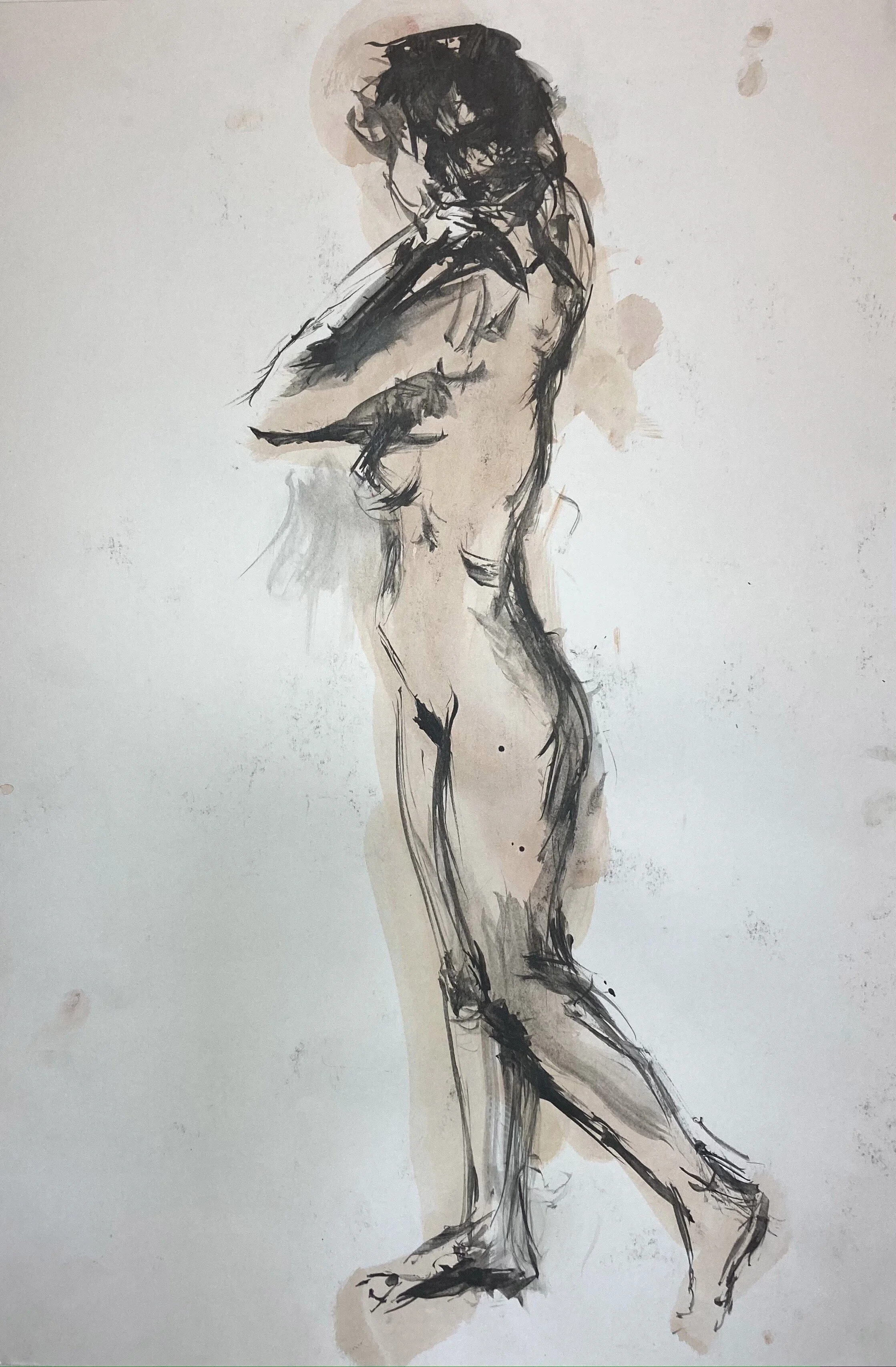 Standing Turn - graphite and carbon