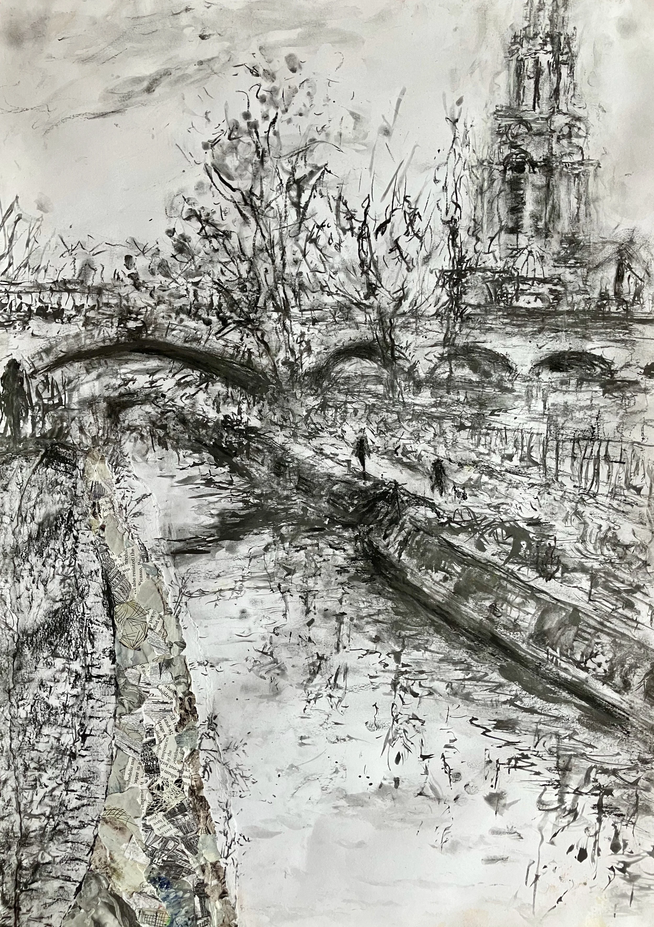 Limehouse Cut
Graphite/Collage 595 x 420mm