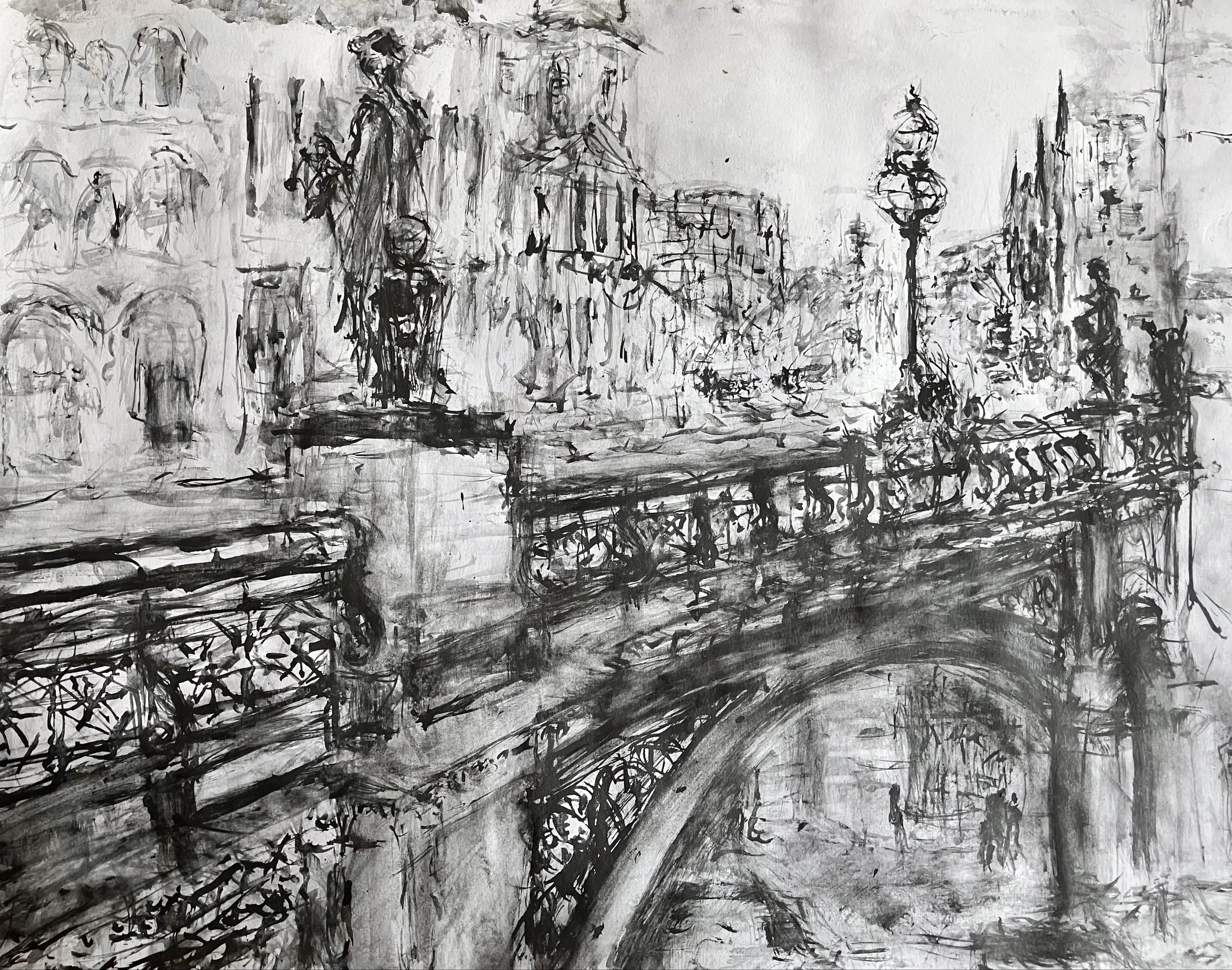 Holborn Viaduct 1.
Carbon/ Graphite drawing