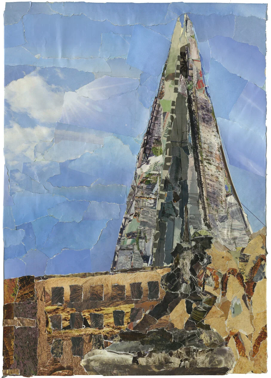 The Shard and The Soldier - Collage. 340 x 500mm.