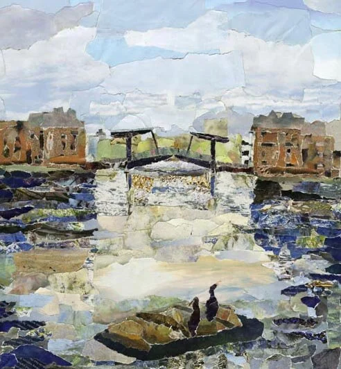 South Quay Docklands - Collage. 370mm x 360mm. Framed - 470mm x 470mm
