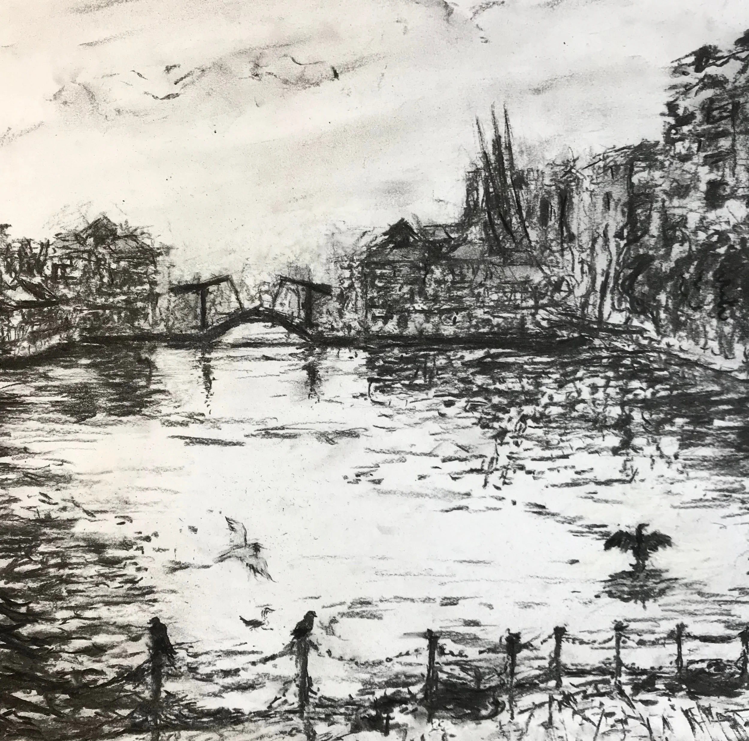 South Quay, Docklands
Charcoal drawing 390 x 295 mm