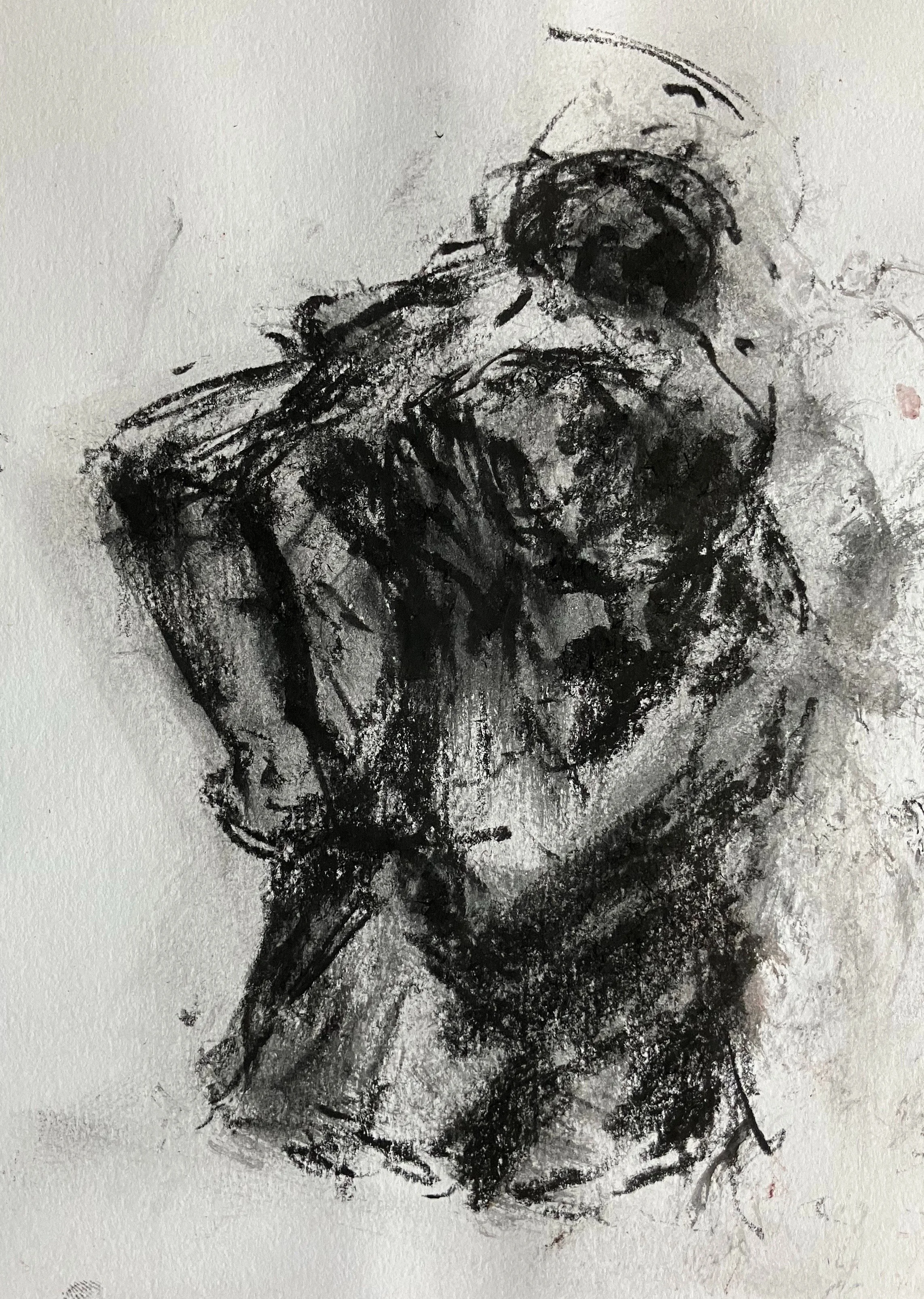 Mother and Baby  Sculpture by Kathe Kolwitz 3.
Carbon drawing 140 x 210 mm 