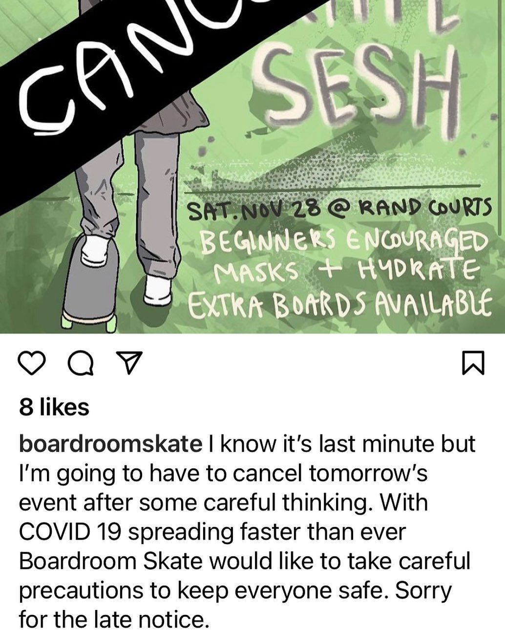 Cancelled for tomorrow / trying to be cautious and keep everyone safe. @boardroomskate  @mhs_skateclub @courtskatepark