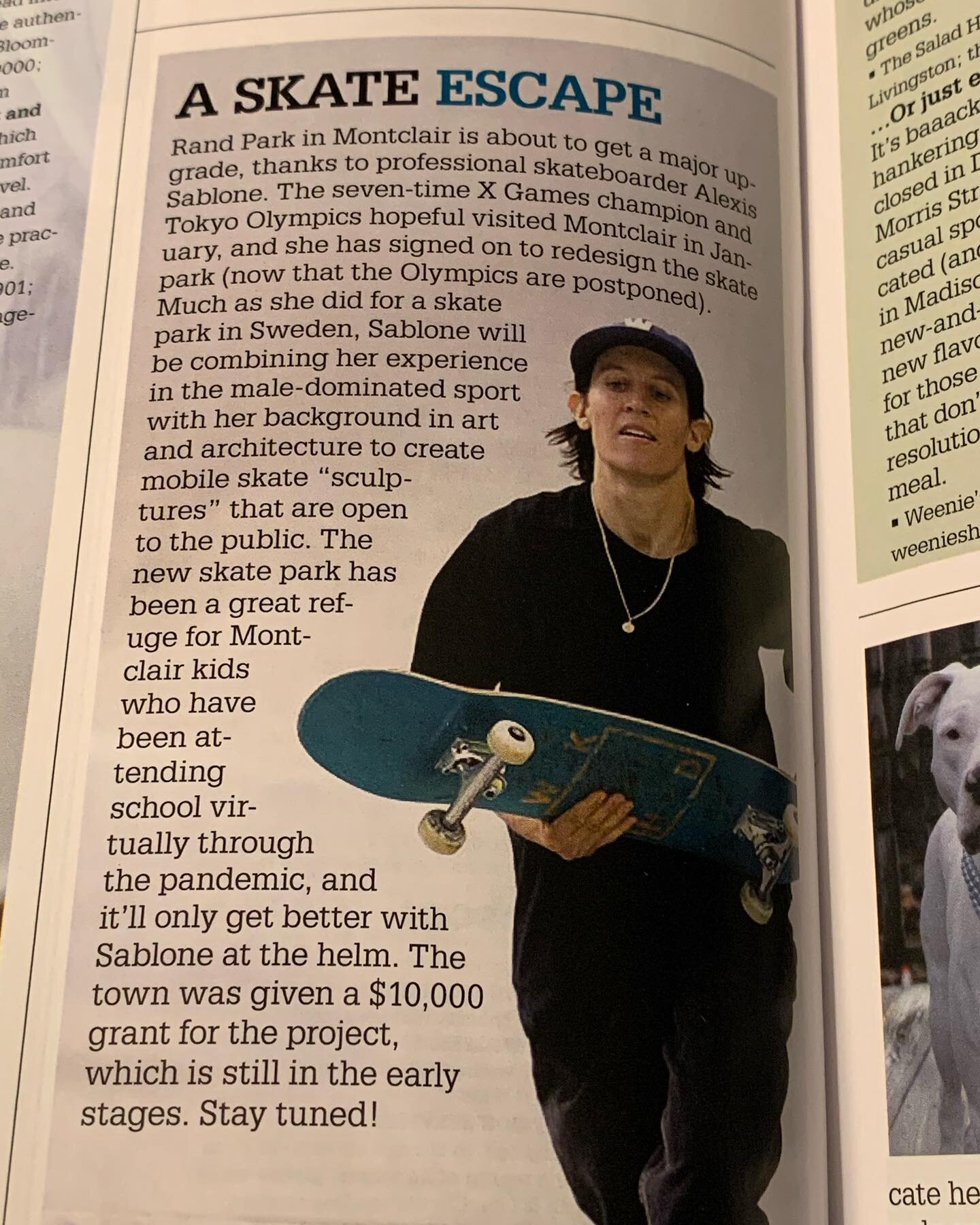 A nice little write up in @morrisessexhealthandlife magazine highlighting @courtskatepark project with @suminaynay #montclairnj #montclair @mhs_skateclub