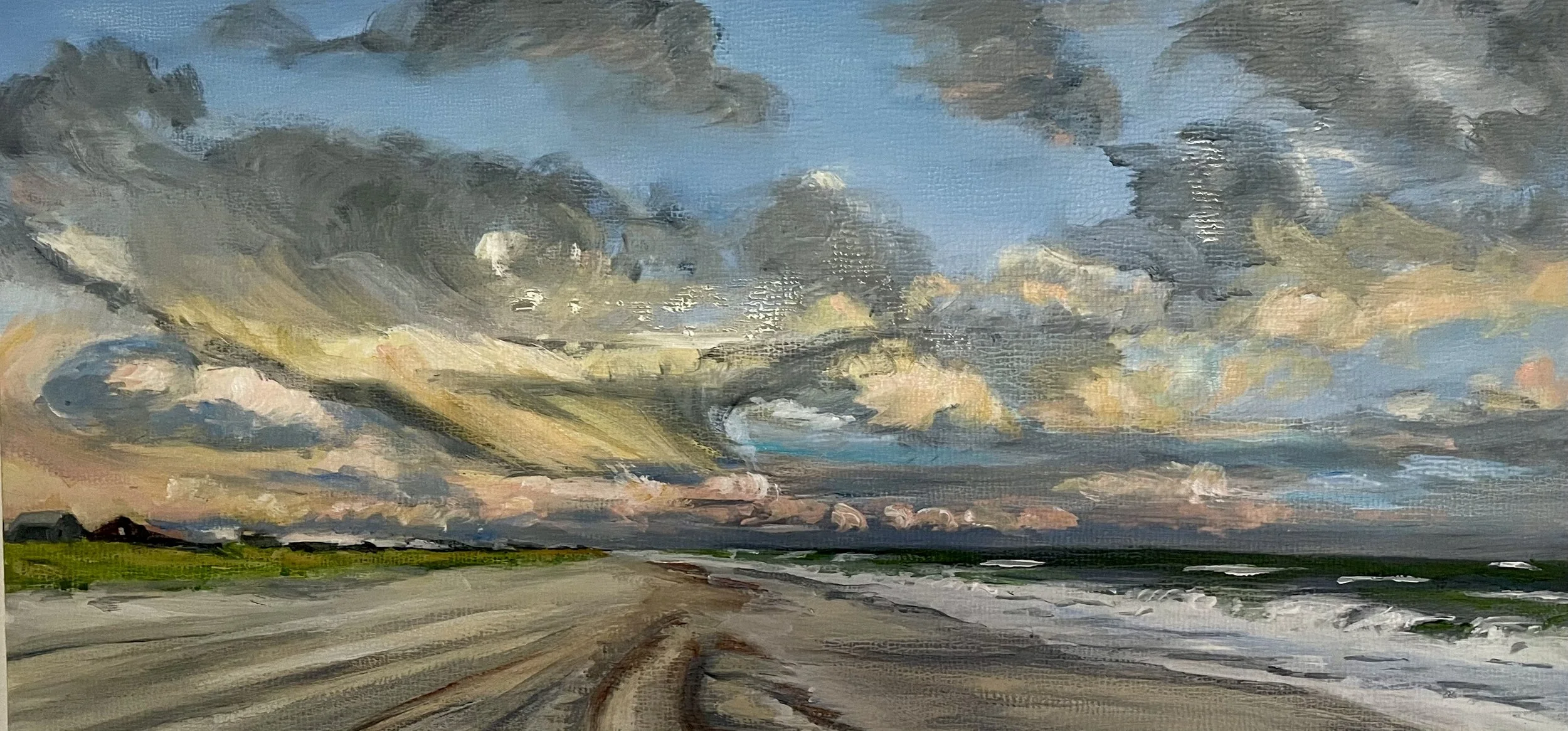 ABOVE AND BEYOND, Acrylics on canvas board, 6” x 12”, 2022