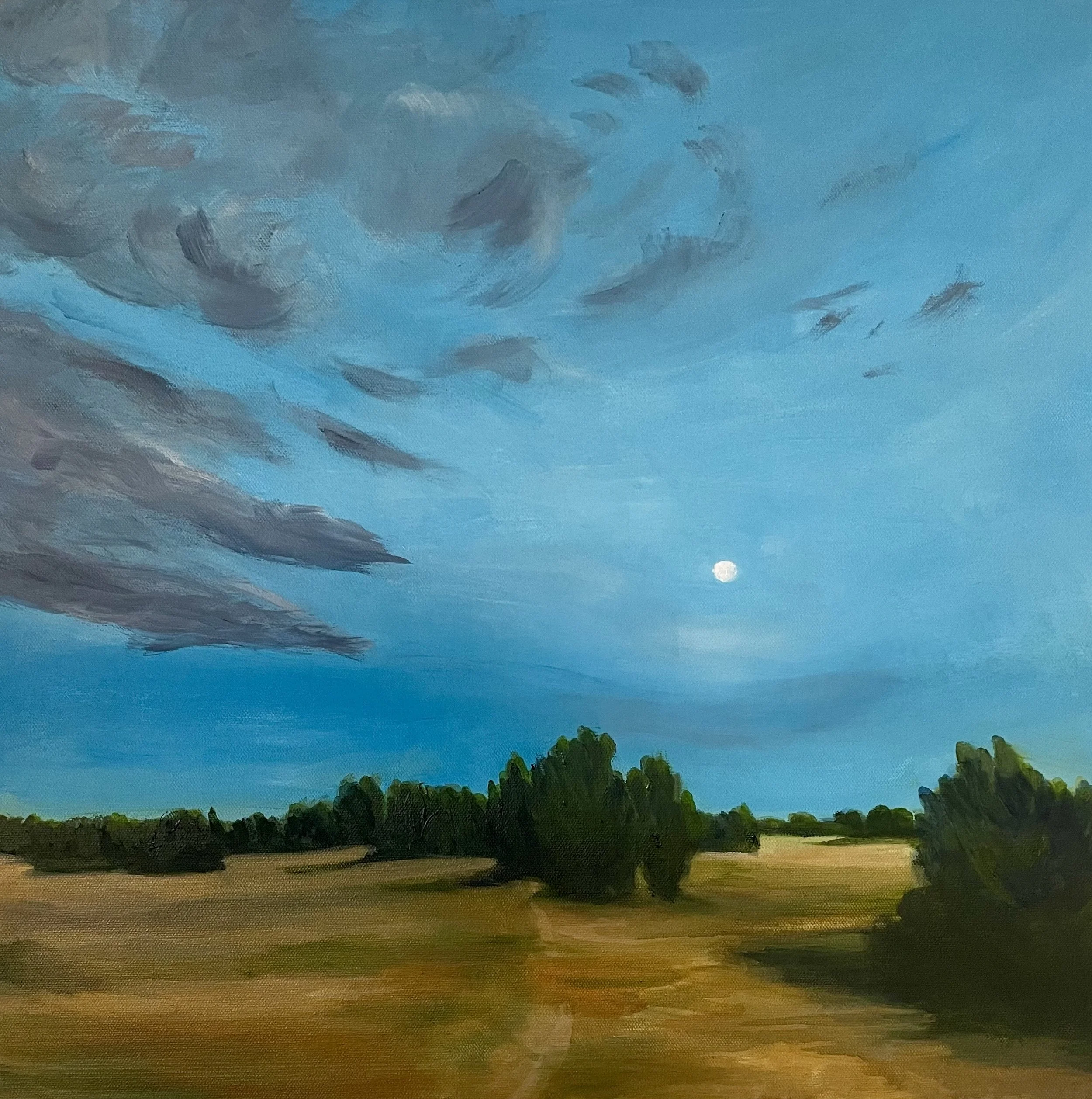 SILENT LIGHT, Oils on canvas, 20" x 20", 2022