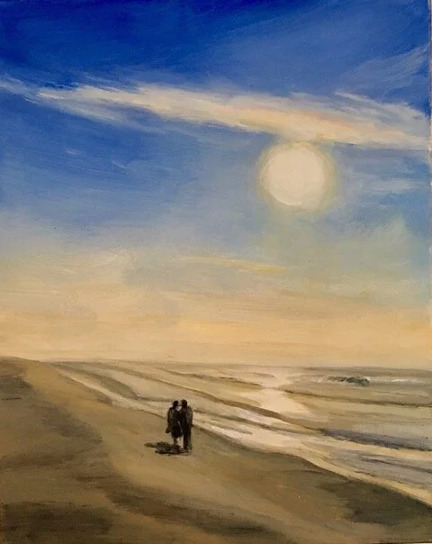 UNDER THE SEPTEMBER SUN, 2017, 8” x 10”, acrylics on gesso board (Sold)