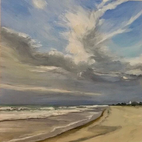 MORNING ANGEL, 2017, 8”x 8”, acrylics on gesso board (Sold)