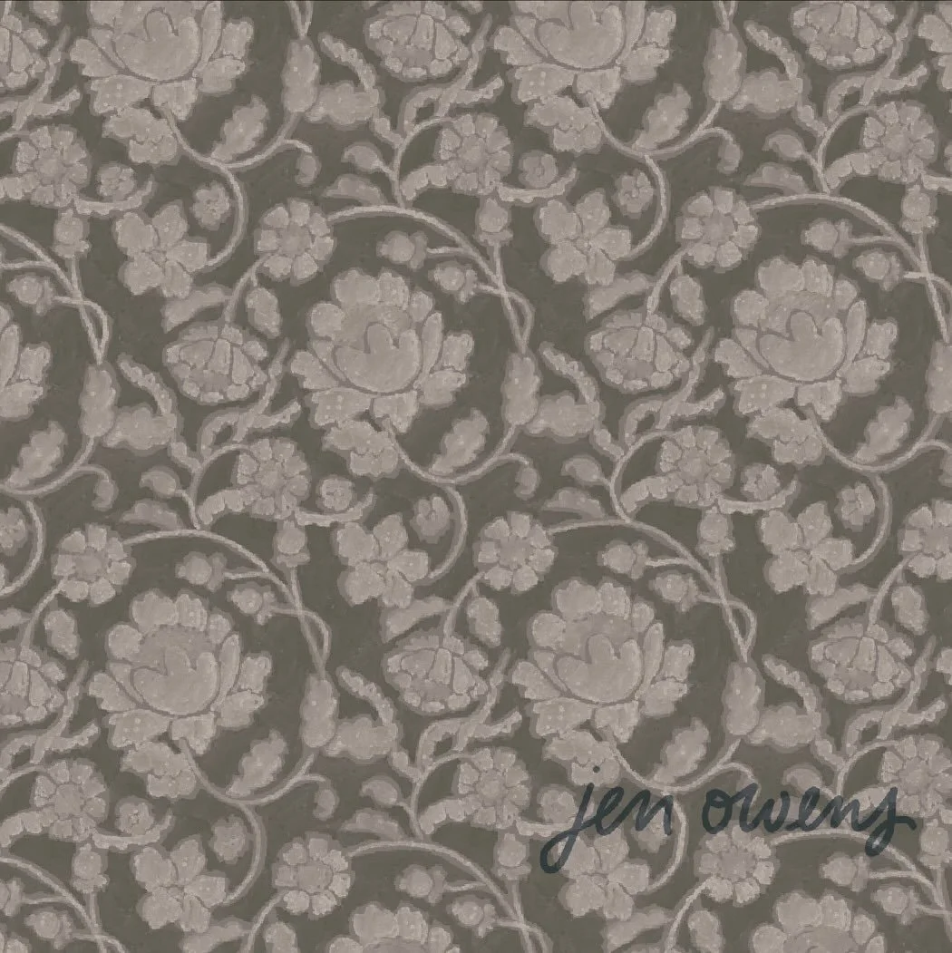 Friends, I have a new pattern available for licensing and hopefully I&rsquo;ll be able to get it live onto my @spoonflower shop early next week as well 🤎 In honor of our sweet 1-year old pup that tragically and suddenly passed away last week, the da