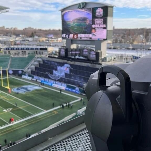 Trying some new Martin fixtures out on this year's Grey Cup.  The weather may have been harsh but the fixtures performed brilliantly. 

Mac Ultra Performance as our key front spots.

Mac Aura PXL filling the spaces between the screens.

@martinprofes