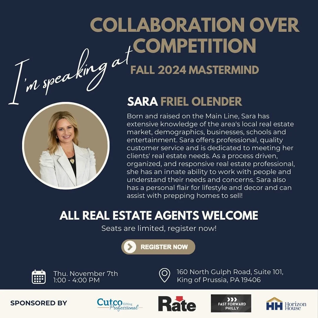 So excited to be participating on this panel discussion this Thursday in King of Prussia to discuss all things real eatate! 🏡🔑

Realtor friends across all brokerages, please join us - it will be a good one!  Link to register is in my Instagram bio.