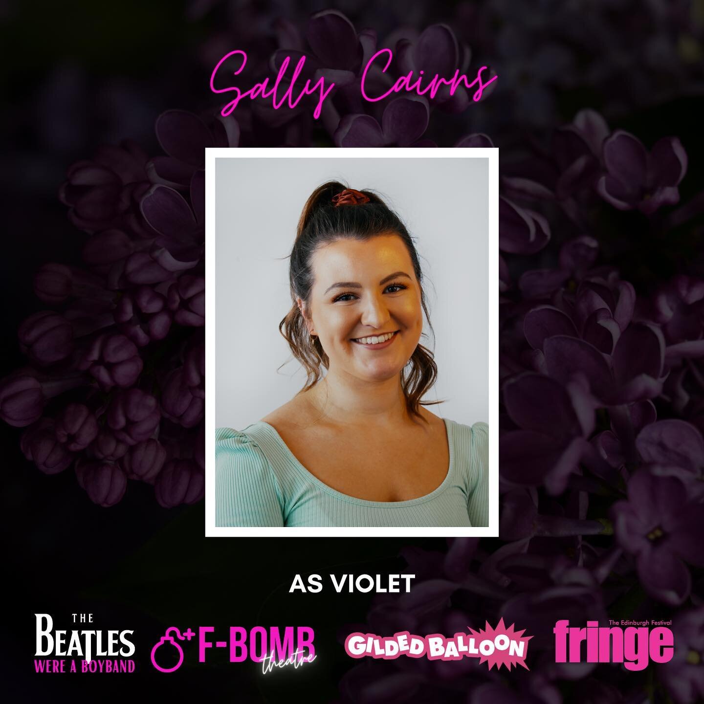 Reprising the role of Violet in THE BEATLES WERE A BOYBAND is Sally Cairns 💜

After training at Performing Arts Studio Scotland, @sallycairns graduated from the Napier &amp; Queen Margaret Universities Acting for Stage &amp; Screen course. Credits i