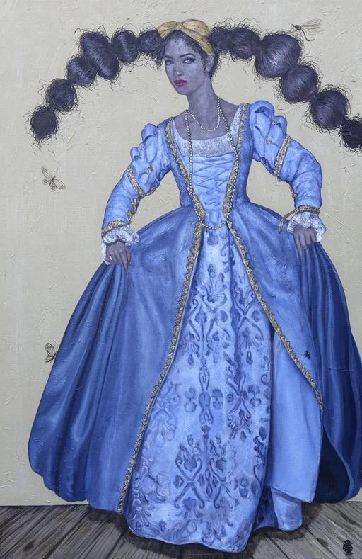 Society Dance, Acrylic on canvas, 40 x 26 in.