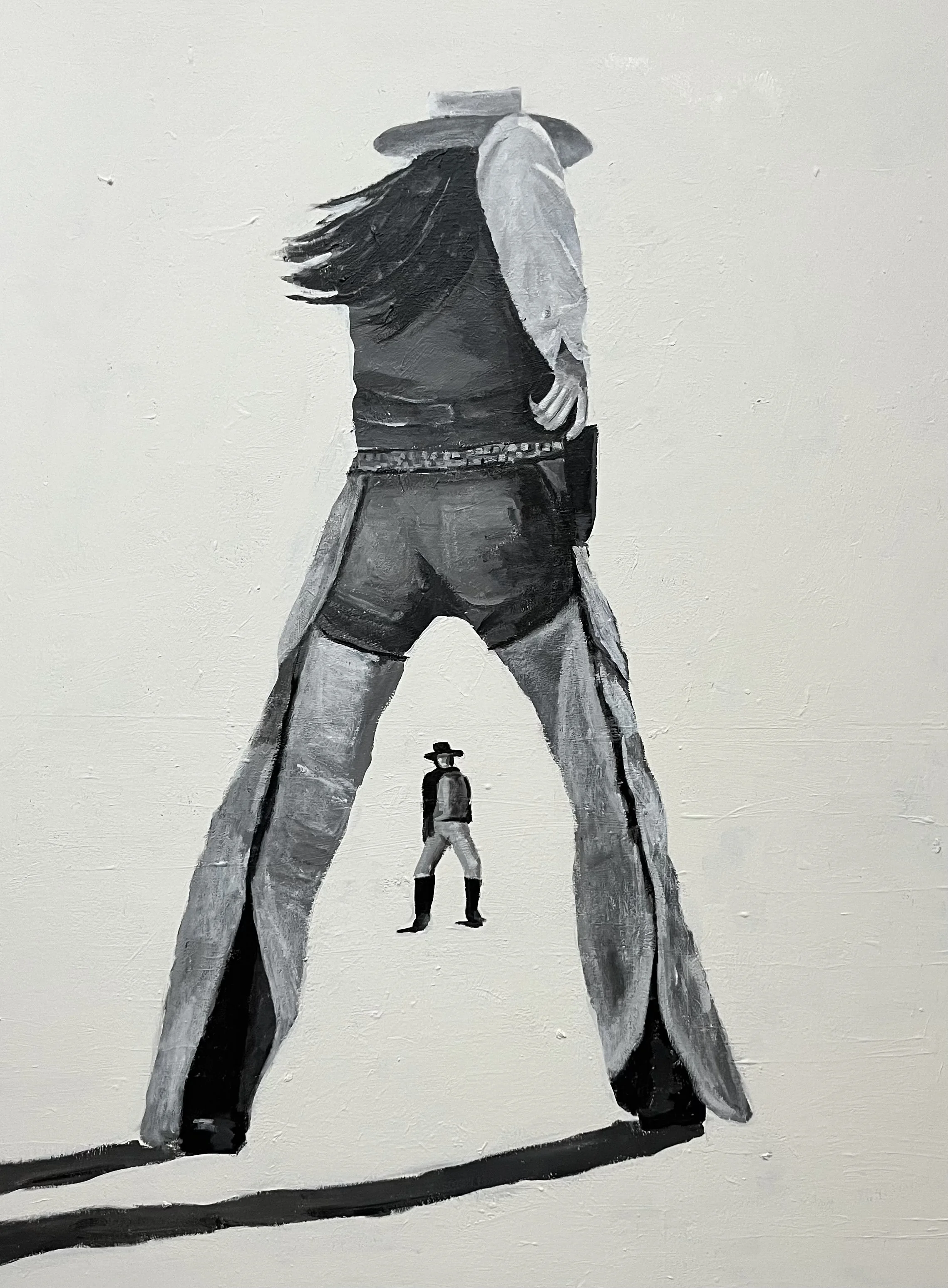 Freeze, asshole, Acrylic on canvas, 40 x 30 in. 2024. SOLD