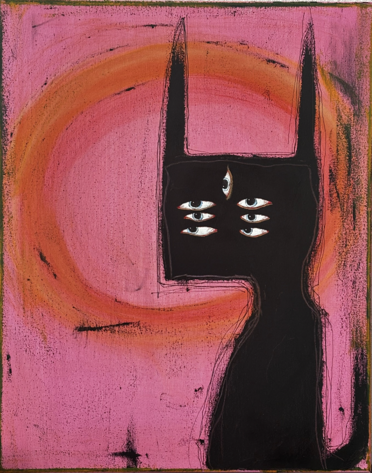 Lost, Mixed media canvas, 20 x 16 in. 2024. SOLD