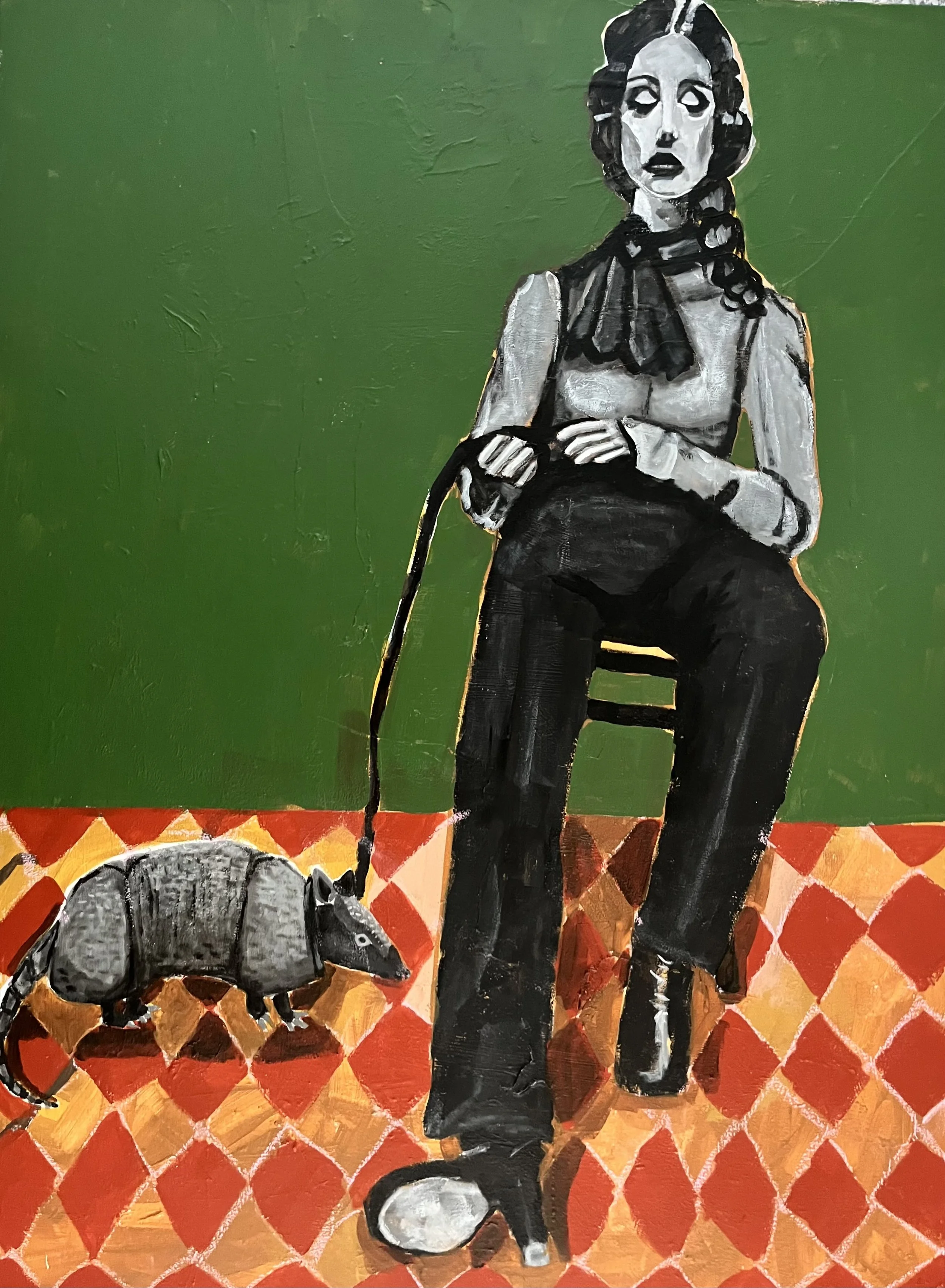 Armadilla, Acrylic on canvas, 40 x 30 in. 2024