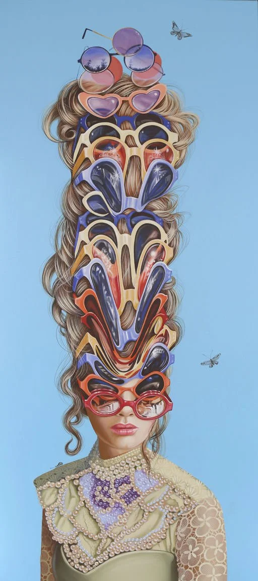 Twenty Shades of Sunlight, Acrylic on canvas, 55 x 25 in.