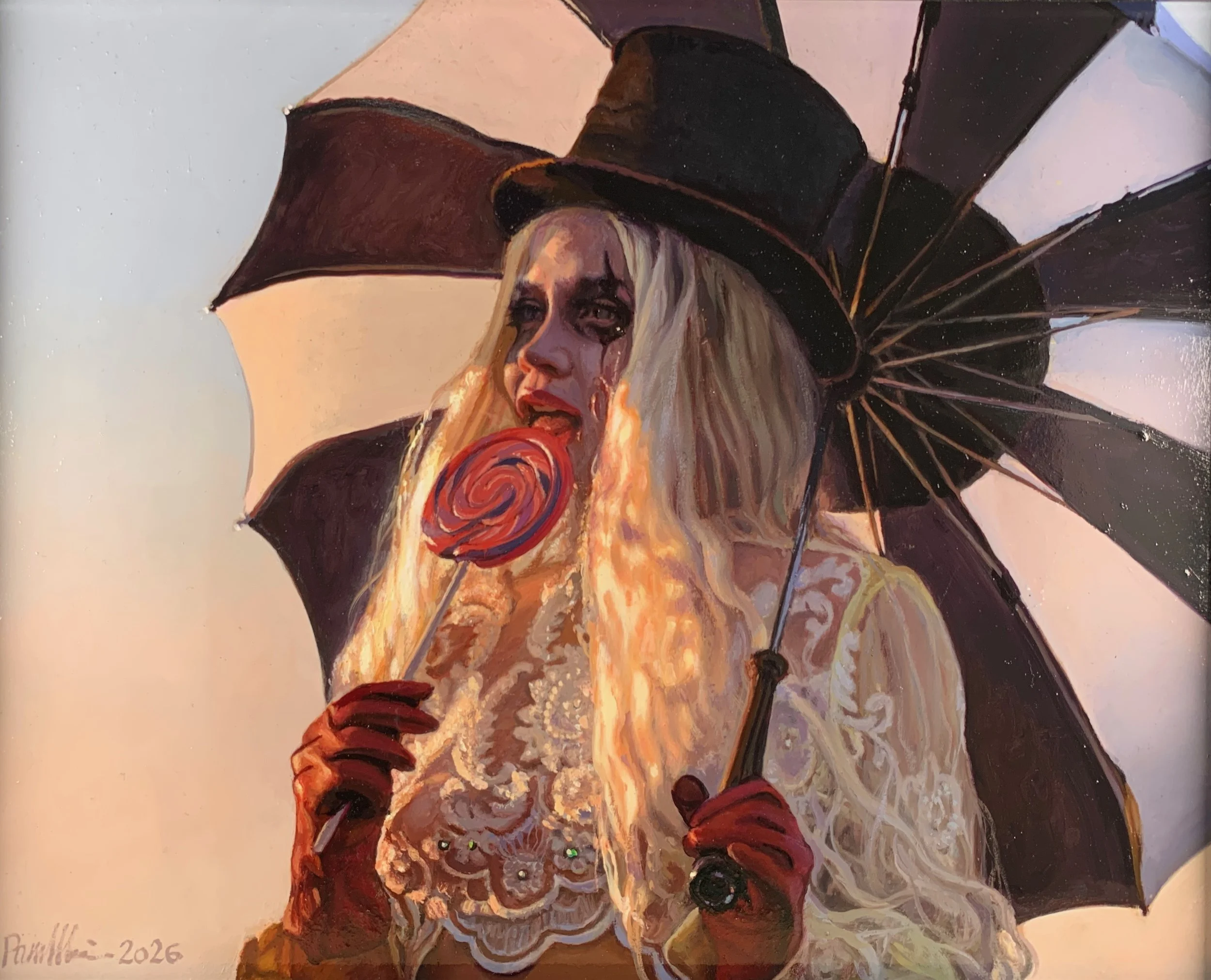 I Electric Sugar, Oil on ACM on birch panel, 11 x 14 in. 2026