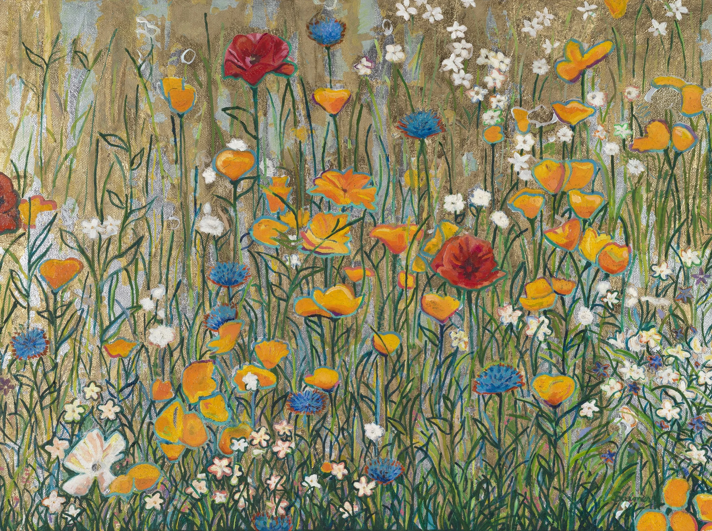 Gilded Glory
Oil and gold leaf on canvas
18 x 24 in.