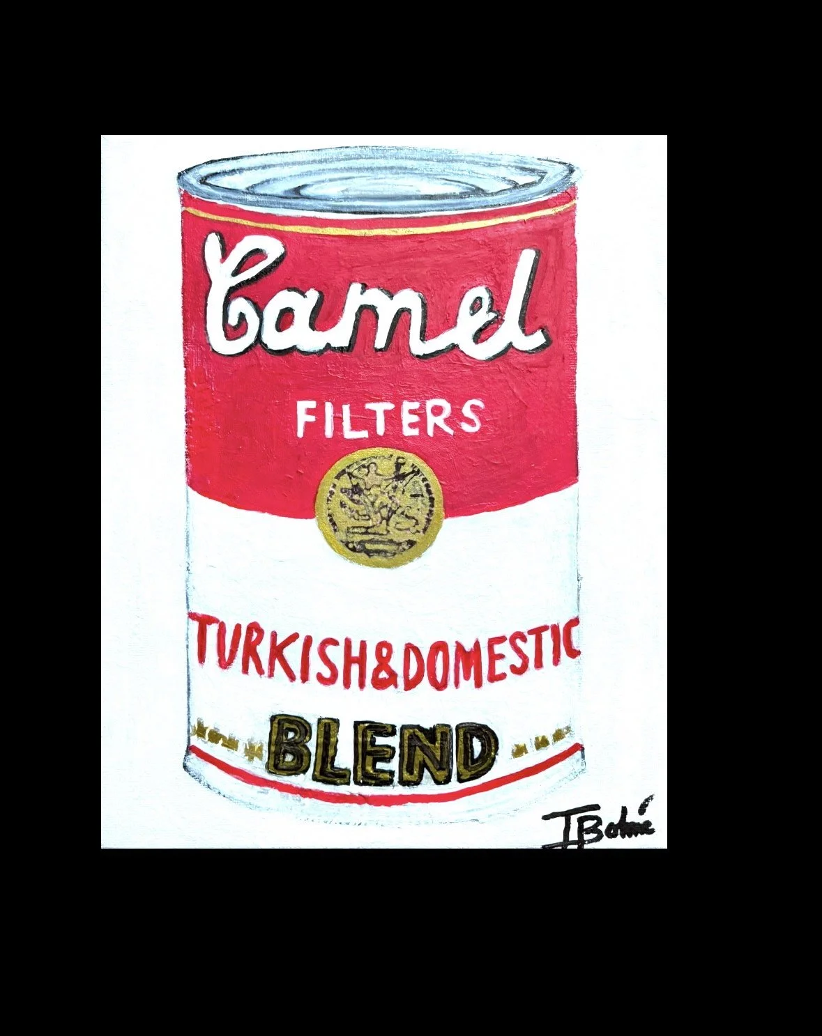 Campbell-flage Switcheroo, Acrylic on canvas, 14 x 11 in. 2025