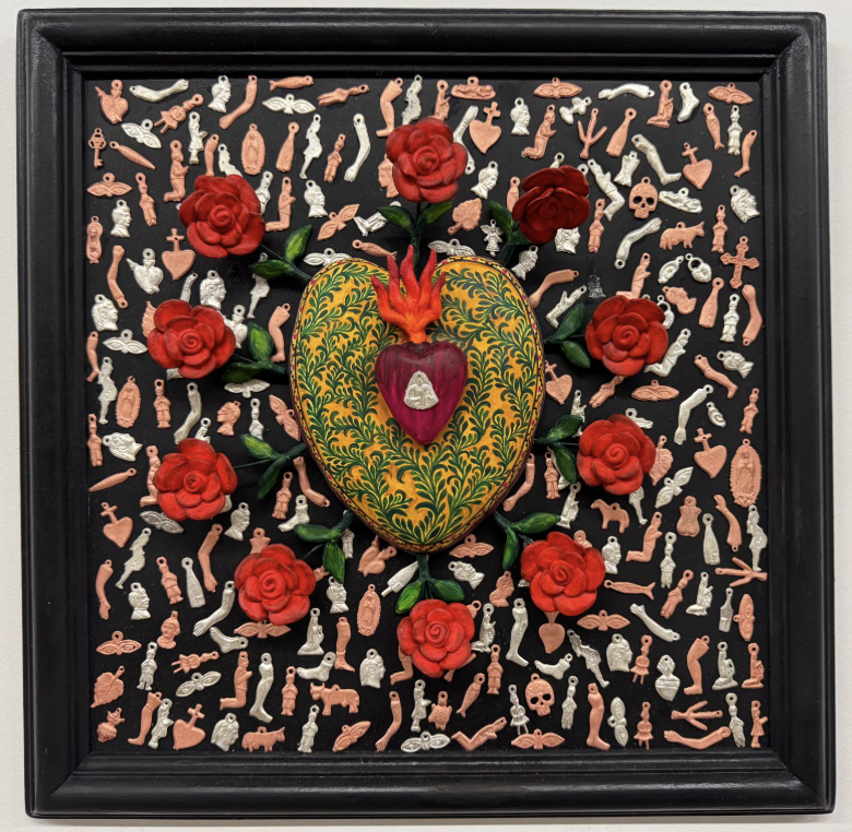 Los Corazones, Earth Clay Acrylic, 46 x 46 in. 2025
