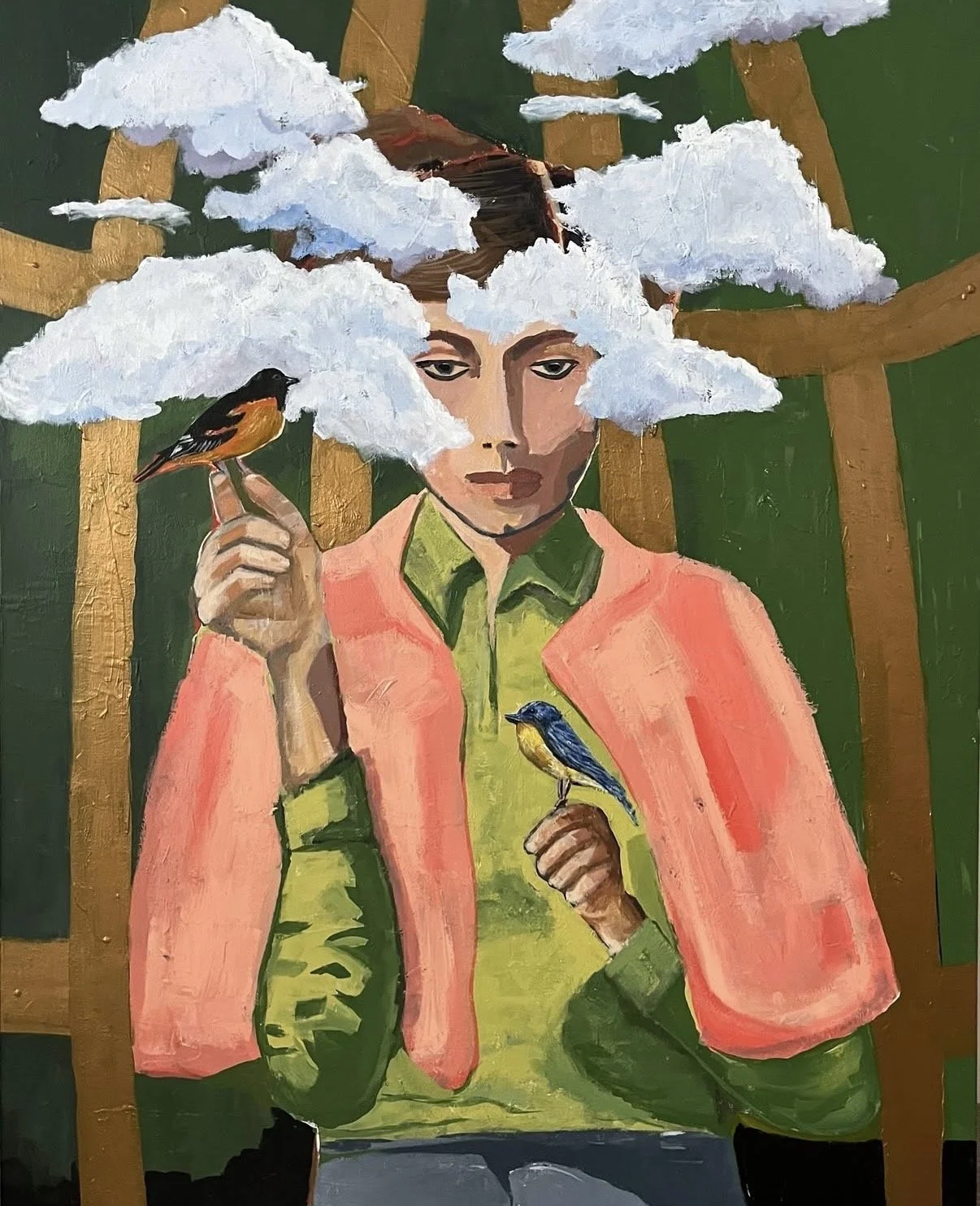 Guilded, Acrylic on canvas, 48 x 36 in.