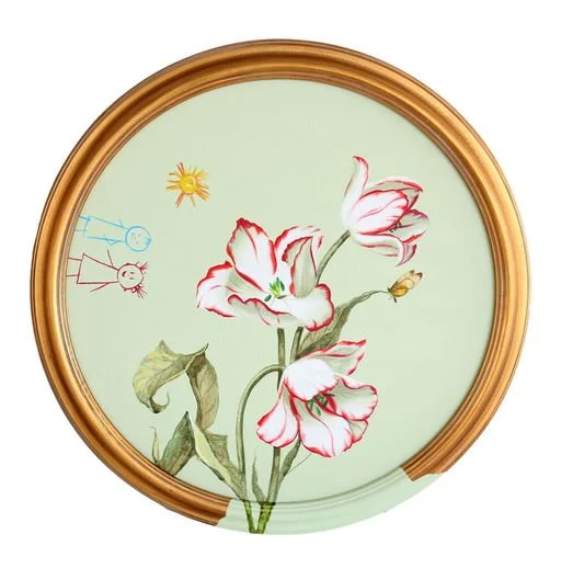 Walking on Sunshine, Acrylic on canvas, 16 in. diameter. SOLD