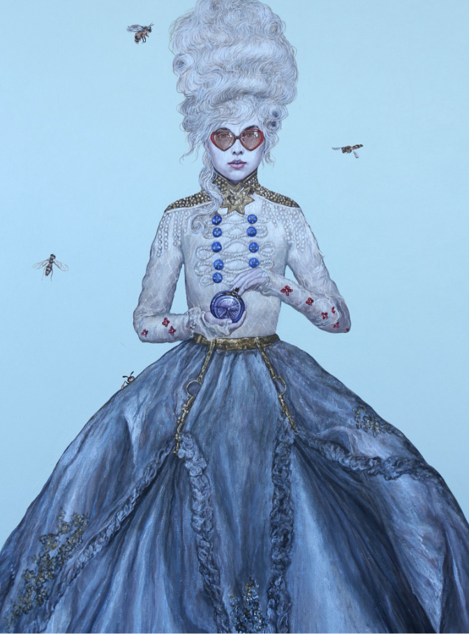 The Encounter, Acrylic on canvas, 38 x 28 in.