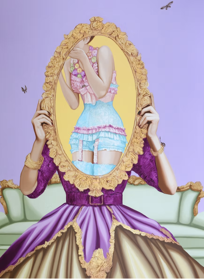 Distorting Mirror Series, Focus on Yourself
Acrylic on canvas, 52 x 38 in.