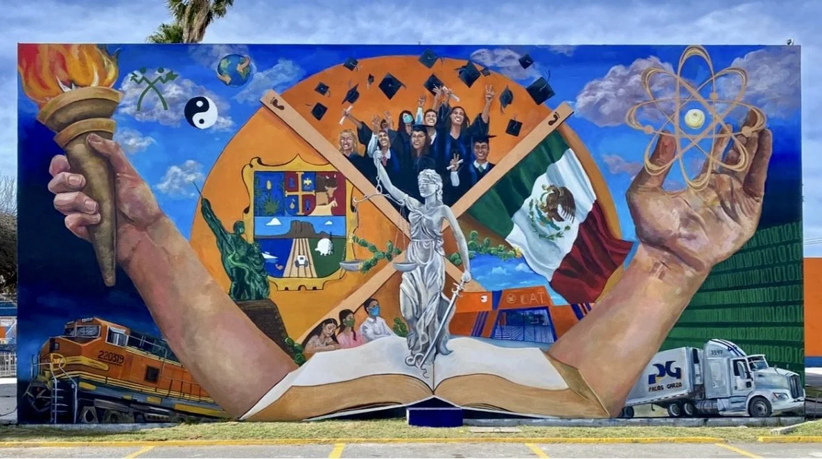 Mural UAT, 2021
Universidad Autonoma de Tamaulipas, Nuevo Laredo, Tamps, Mexico