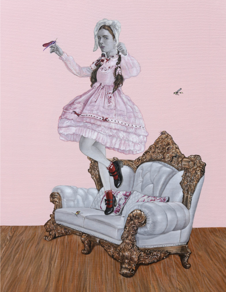 Trust Fall II, Acrylic on canvas, 36 x 28 in.