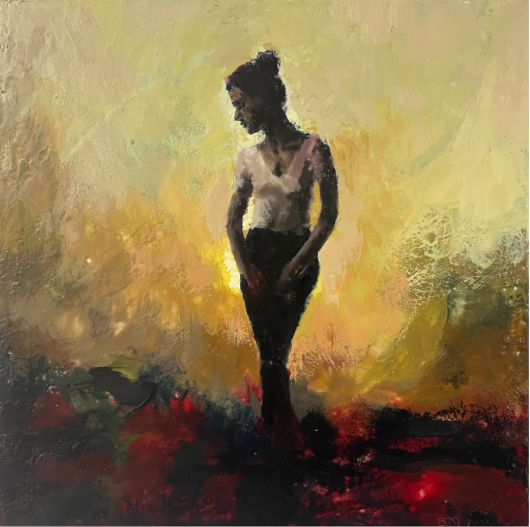 Resolve, Encaustic on ACM panel, 12 x 12 in. 2026